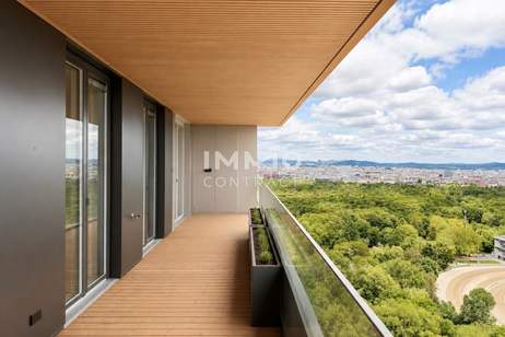 Provisionsfrei: 21. Etage - Skyline Living am PRATER mit ROOFTOP POOL, Wohnung-kauf, 1.525.000,€, 1020 Wien 2., Leopoldstadt
