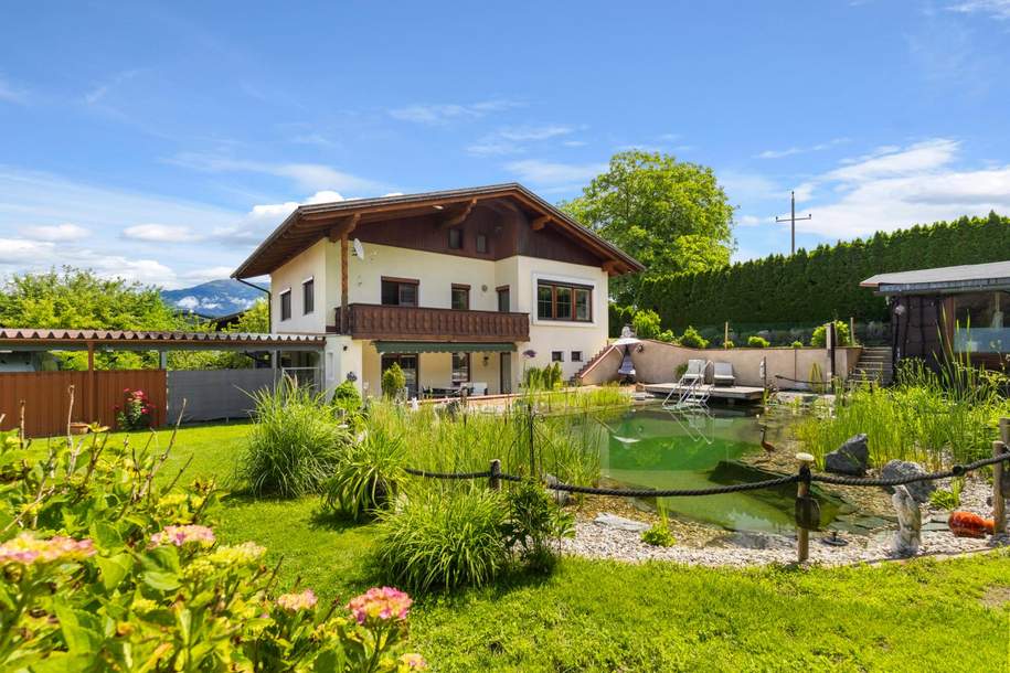 Wohnen wie im Urlaub – Gepflegtes Wohnhaus mit Naturschwimmteich in Baldramsdorf, Haus-kauf, 510.000,€, 9805 Spittal an der Drau