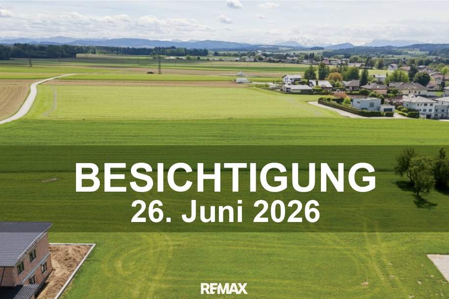 Baugrundstück in 5223 Pfaffstätt-Kuglberg – ruhig gelegen mit südlichem Panoramablick, Grund und Boden-kauf, 143.000,€, 5223 Braunau am Inn