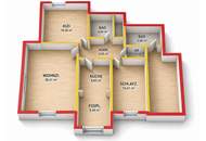 Viel Platz und hoher Wohnkomfort: 3-Zimmer-Wohnung mit zwei Bädern und Parkplatz