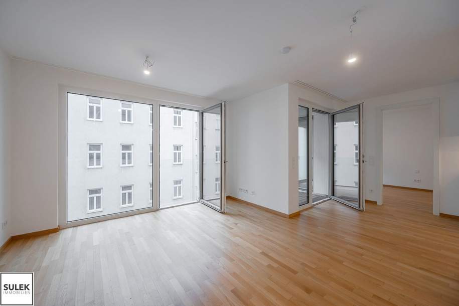 ab sofort: Gemütliche, hofseitige 2 Zimmer-Neubauwohnung mit Loggia in beliebter Lage (Zieglergasse 52), Wohnung-miete, 1.399,00,€, 1070 Wien 7., Neubau