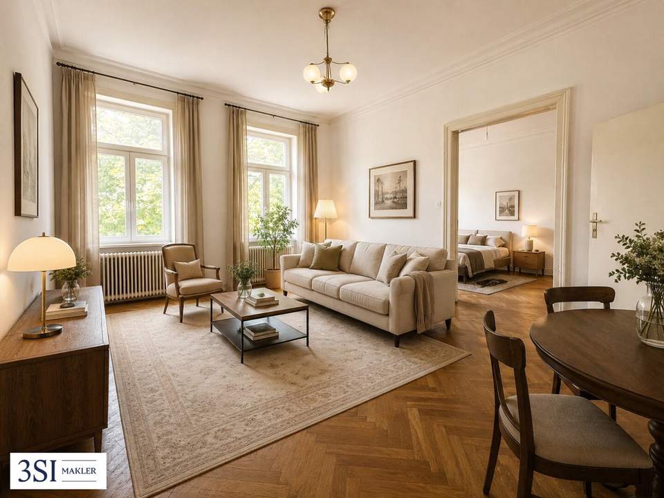 Verwirklichen Sie Ihre Traumwohnung durch Ihre individuelle Kreativität! - Helle 3-Zimmer-Altbauwohnung in gepflegter Liegenschaft des 12. Bezirks