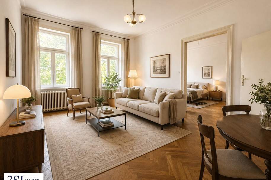 Verwirklichen Sie Ihre Traumwohnung durch Ihre individuelle Kreativität! - Helle 3-Zimmer-Altbauwohnung in gepflegter Liegenschaft des 12. Bezirks, Wohnung-kauf, 269.000,€, 1120 Wien 12., Meidling