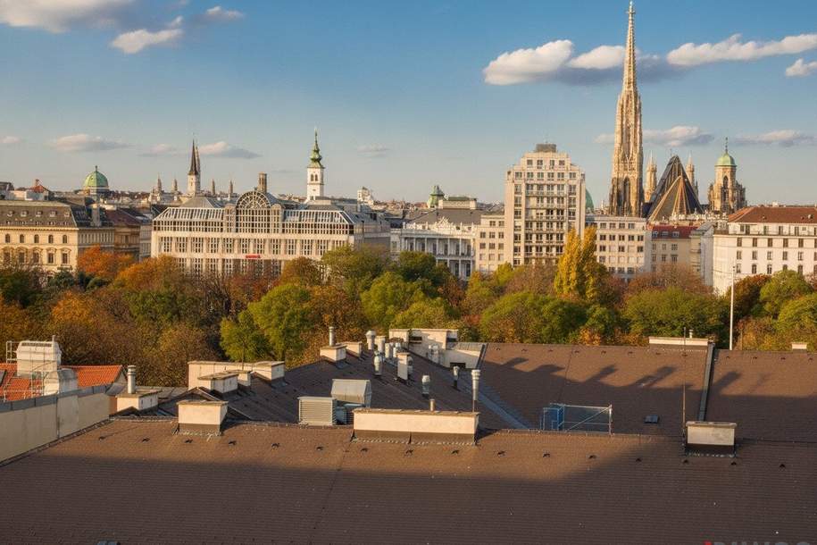 **The View**Stadtpark und Stephandsdom Blick mit 2 Terrassen und 5m Raumhöhe!!, Wohnung-kauf, 2.990.000,€, 1030 Wien 3., Landstraße