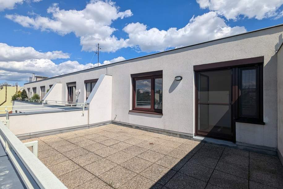 Ganz oben. Ganz privat. 2 Terrassen für jeden Sonnenmoment. 2-Zimmer-Wohnung in zentraler Lage., Wohnung-kauf, 279.000,€, 1210 Wien 21., Floridsdorf