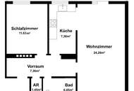 Lichtdurchflutete, ablösefreie Dachterrassenwohnung! 2 Zimmer | Fernblick | Südterrasse | Ausgezeichnete Infrastruktur.