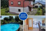 Solides Wohnhaus mit Nebengebäude und Pool in Kallham