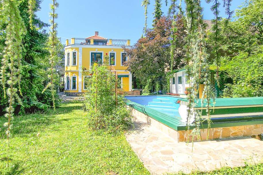 Grüne Oase in Prestige-Lage, Stilvilla mit ca. 1.600 m² Grund, Gästehaus, 2 Garagen und großem Pool, Haus-kauf, 3.290.000,€, 1130 Wien 13., Hietzing