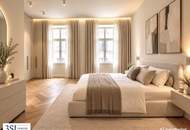 Wohnen beim Schloss Belvedere: 3-Zimmer Erstbezug im Stilaltbau mit Balkon