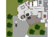 Einzigartiges Haus in Südlage mit unverbaubarem Fernblick auf leichter Hanglage