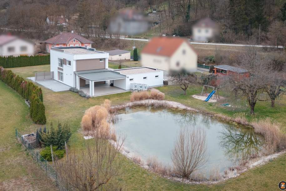 Hannersdorf: Modernes Haus mit großem Garten und Badeteich!, Haus-kauf, 499.000,€, 7473 Oberwart