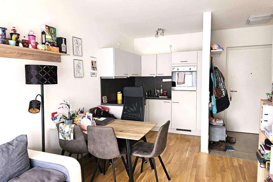 Kuschelwohnung (Fast-Erstbezug) mit großem Balkon und Tiefgarage!, Wohnung-miete, 650,00,€, 8051 Graz(Stadt)