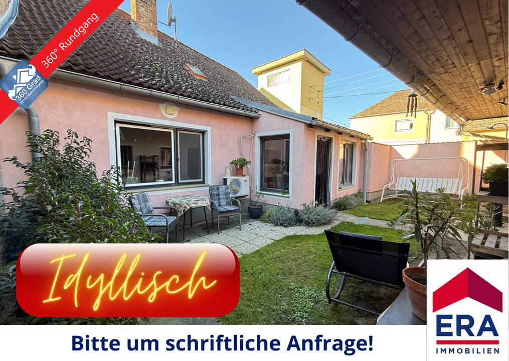 Hausbrunn - Rustikales Häuschen mit Garten, Werkstatt und Nebengebäude!