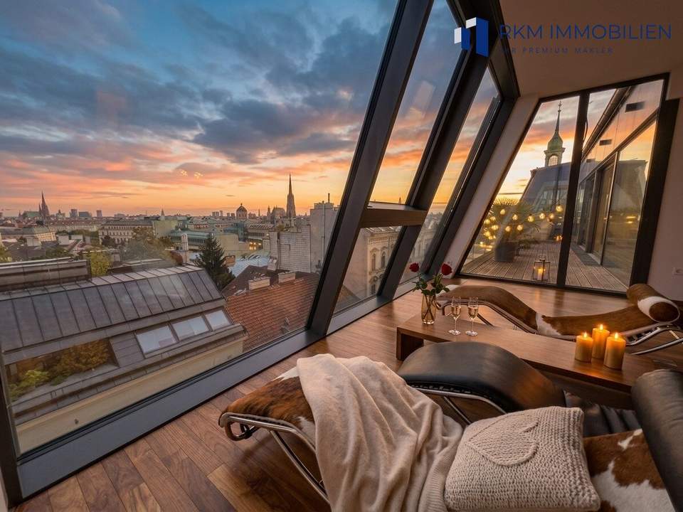 Luxuriöses DG-Penthouse 235m², 5 Zimmer, 5 Terrassen, Erstbezug im 1080 Wien!