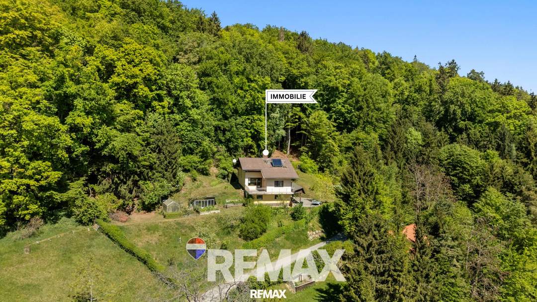 Ruhe, Natur, Panorama – Einfamilienhaus mit besonderem Wohngefühl über den Hügeln von Plankenwarth