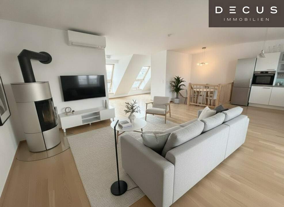 Elegante ruhige Dachgeschoßwohnung 2 Etagen/2 Terrassen | Fernblick | Ruhelage