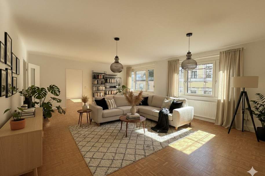 RARITÄT - HOCHWERTIG SANIERTE 5-ZIMMER-WOHNUNG MIT BALKON IM 5. LIFTSTOCK, Wohnung-miete, 2.790,00,€, 1070 Wien 7., Neubau
