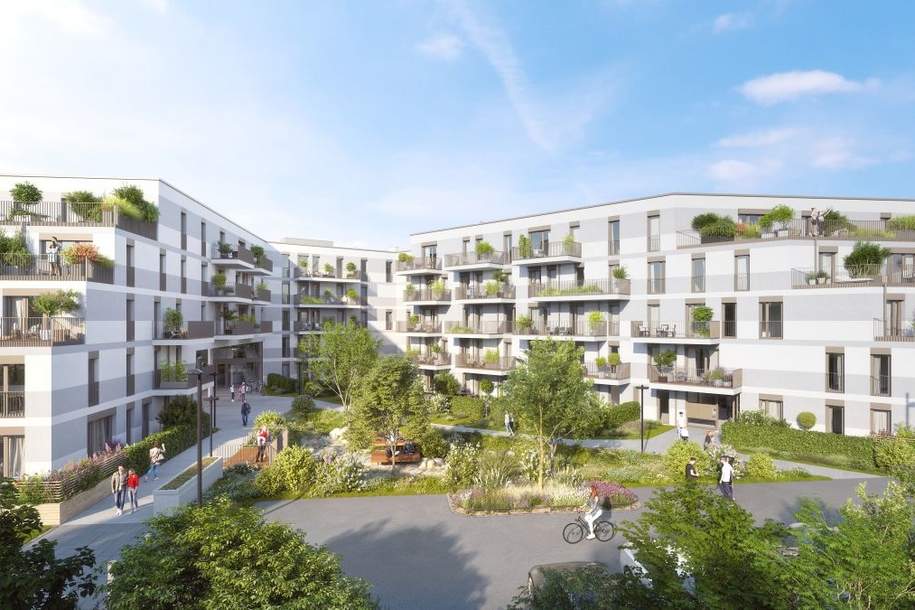 ERSTBEZUG 2 Zimmer mit Balkon Nähe Obere Alte Donau, Wohnung-miete, 1.299,00,€, 1210 Wien 21., Floridsdorf