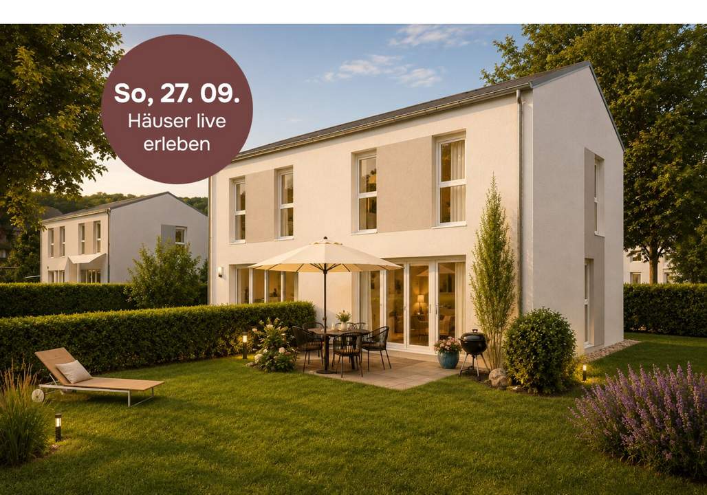 Wohnbaugefördertes Doppelhaus | LWP, PV-Anlage, ziegelmassiv | 4 Zimmer | Terrasse, Eigengarten & 2 Parkplätzen