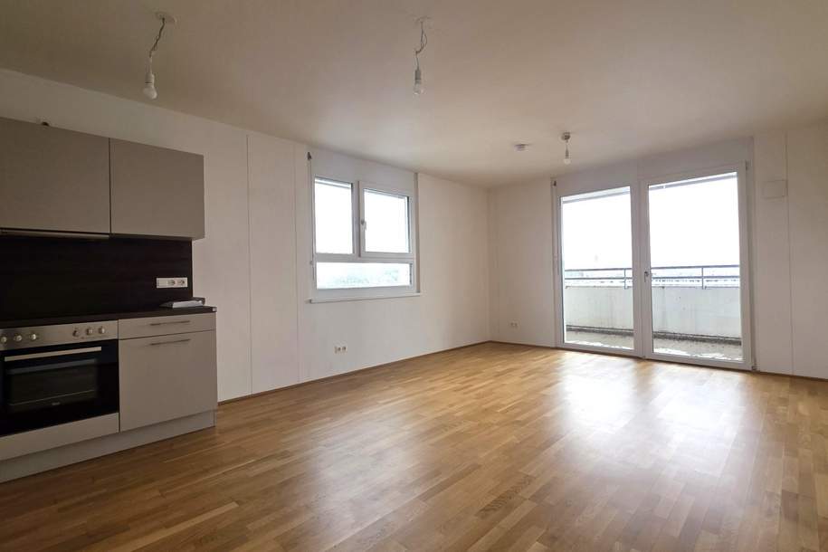 MEGA- WEITBLICK!! 10.OG, Deckenkühlung, 3 Zimmer, große Loggia!!, Wohnung-miete, 1.299,00,€, 1110 Wien 22., Donaustadt