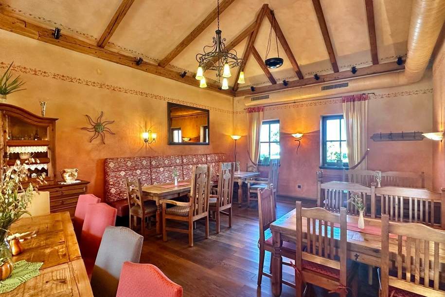 Wunderschön gelegener Gastronomiebetrieb mit Wohnung - nutzen Sie die Chance zur Selbständigkeit!, Gewerbeobjekt-kauf, 995.000,€, 2191 Mistelbach