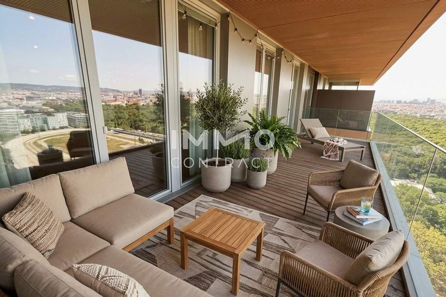 Exklusive 2-Zi-Penthouse-Wohnung mit Balkon & Traumblick in 1020 Wien – Infinity Pool + Concierge + Fitness etc. vorhanden, Wohnung-kauf, 1.690.000,€, 1020 Wien 2., Leopoldstadt