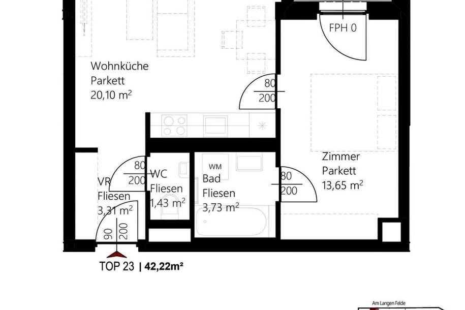 Am Langen Felde 52, 1220 Wien, Wohnung-miete, 835,00,€, 1220 Wien 22., Donaustadt