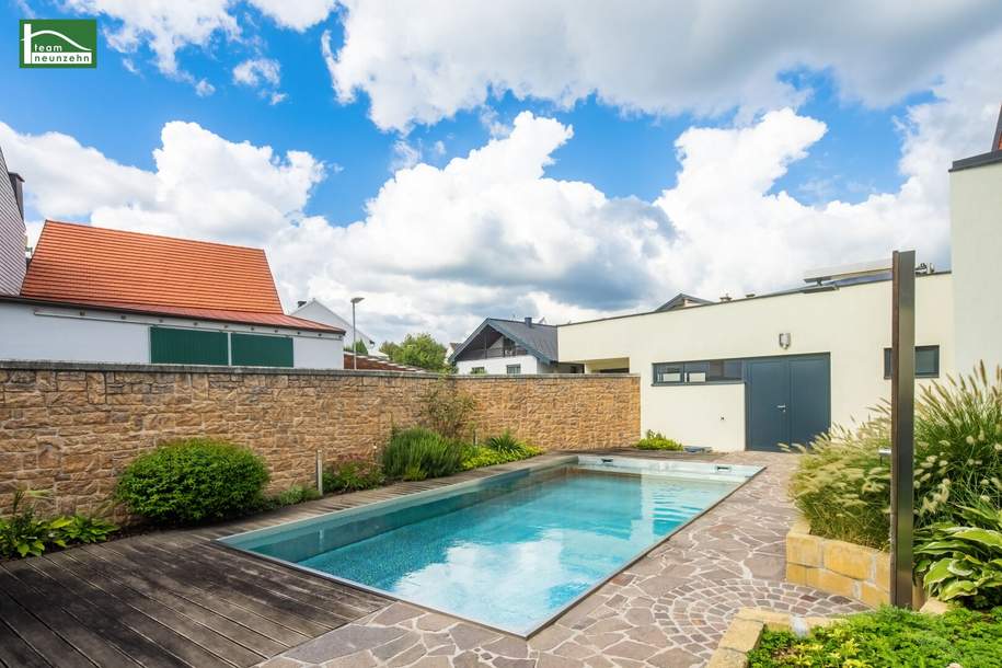 Geniales Stadthaus, generalsaniert mit Pool, Poolhaus, großzügigem Wellnessbereich &amp; zusätzlichem Büro/Lager von ca. 120m², Haus-kauf, 828.000,€, 7000 Eisenstadt(Stadt)