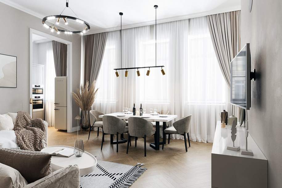 Exklusive 5-Zimmer Wohnung mit Balkon im 2. Bezirk, Wohnung-kauf, 1.350.000,€, 1020 Wien 2., Leopoldstadt