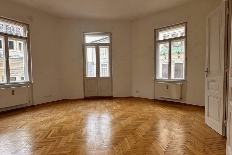 Repräsentative Altbauwohnung im Zentrum mit Balkon, Wohnung-miete, 1.645,00,€, 9020 Klagenfurt(Stadt)
