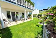 Miete. Neuwertige Wohnung mit Terrasse und Garten in Seeboden. Tiefgarage.