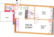 ERSTBEZUG, AUGARTEN-NÄHE, klimatisiertes 44 m2 Dachgeschoss, 2 Zimmer, Komplettküche, Duschbad, Parketten, Brigittenauer Lände