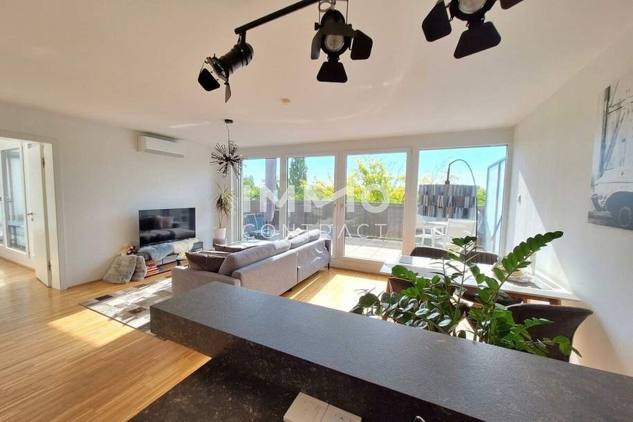 Terrassentraum am Biberhaufenweg – 62 m² Wohnfläche mit 38 m² Freifläche, Wohnung-kauf, 375.000,€, 1220 Wien 22., Donaustadt