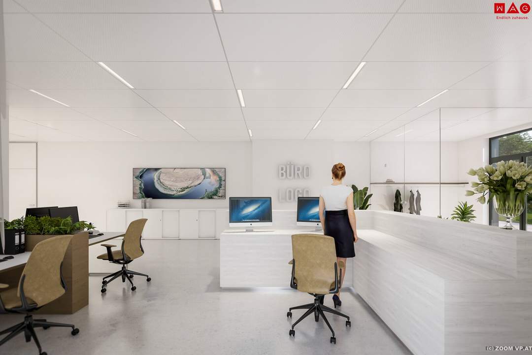 362,66 m² Büro-/Ordinations- u. Geschäftsflächen auf einer Ebene mit flexiblen Ausbaumöglichkeiten direkt an der Salzburger Straße