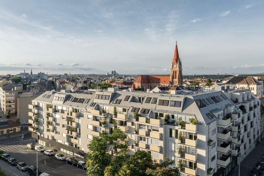 Möblierte und gut geschnittene 2-Zimmer Wohnung in Traumlage mit en—suite Badezimmer!, Wohnung-miete, 1.049,00,€, 1140 Wien 14., Penzing