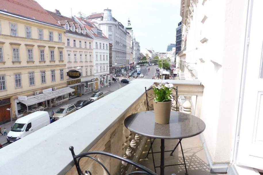 Prachtvolle Beletage mit Balkon in Bestlage am Rochusmarkt! Komplett möbliert., Wohnung-miete, 3.500,00,€, 1030 Wien 3., Landstraße