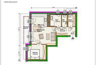 Blumengasse - 2 Zimmer Wohnung mit Terrasse | 2.OG = DG | Neubau - Erstbezug | Klimaanlage | Einbauküche | zzgl. Tiefgaragenstellplatz | Top A11