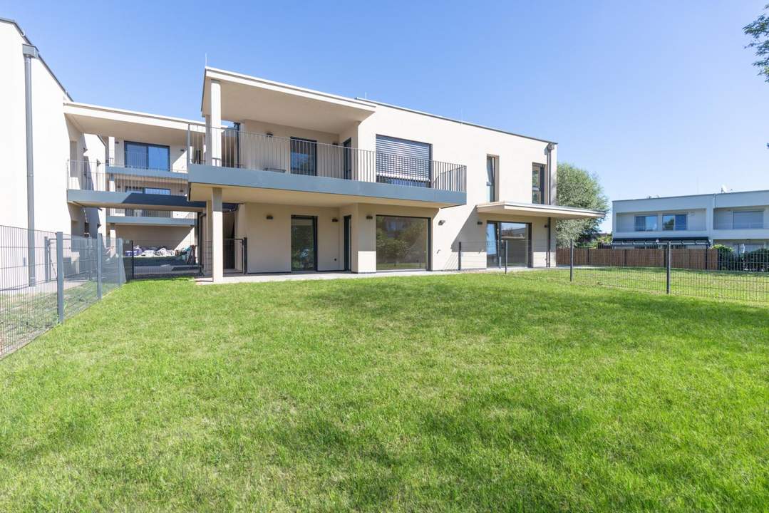 Stilvolles Wohnen in Graz: Neubau mit Garten & sonniger Terrasse