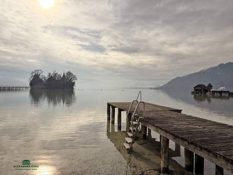 Zeitlose Architektur mit privatem Seezugang, Litzlberg Attersee