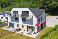 Design trifft Natur: stylische Garten-Maisonettewohnung mit traumhafter Aussicht