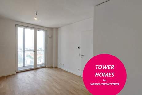 Urbanes Wohnen mit Rooftop Pool, Spa & Skylineblick – TOWER HOMES, Wohnung-miete, 735,00,€, 1220 Wien 22., Donaustadt