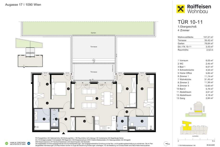 VOR BAUBEGINN - 1090 AUGASSE 17, Wohnung-kauf, 1.056.200,€, 1090 Wien 9., Alsergrund