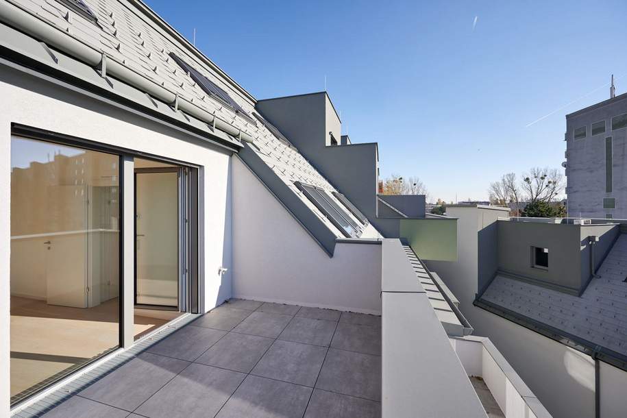 4 Zimmer mit sonniger Terrasse in idyllischer Grünlage nahe Donau! - ERSTBEZUG!, Wohnung-kauf, 647.000,€, 1220 Wien 22., Donaustadt