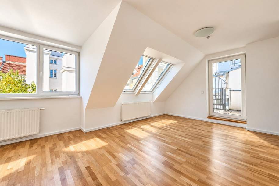 Über den Dächern Wiens | Helles 3-Zimmer-Dachgeschoss mit rund 67 m² Dachterrasse – jetzt entdecken!, Wohnung-kauf, 720.000,€, 1040 Wien 4., Wieden