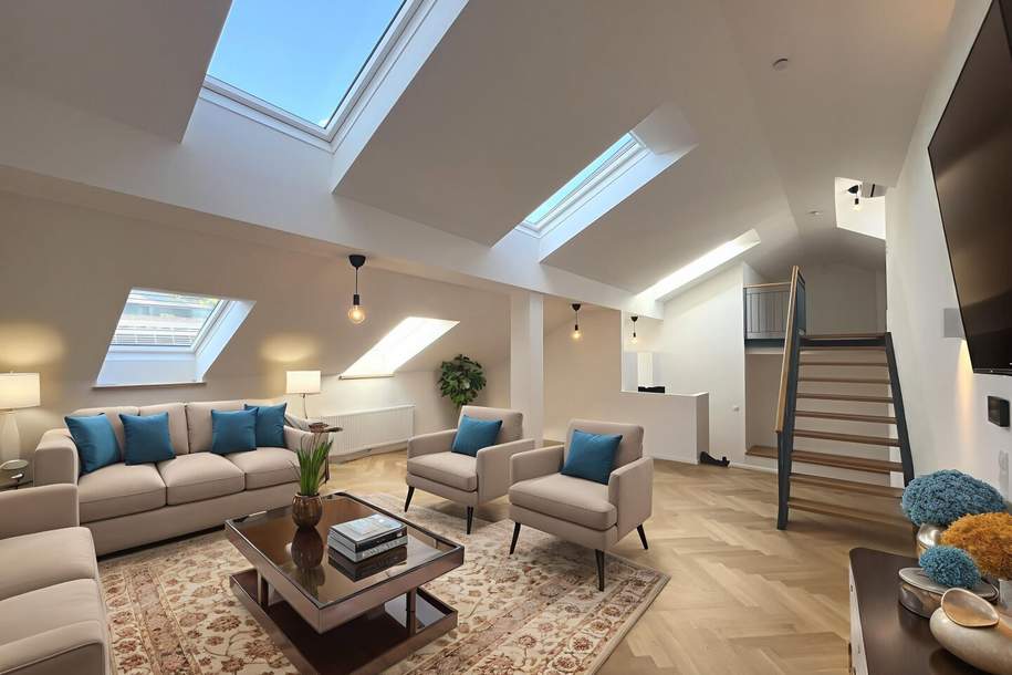 1090! Exklusives 3-Zimmer DG mit großer Terrasse Nähe Schottentor!, Wohnung-miete, 3.248,99,€, 1090 Wien 9., Alsergrund