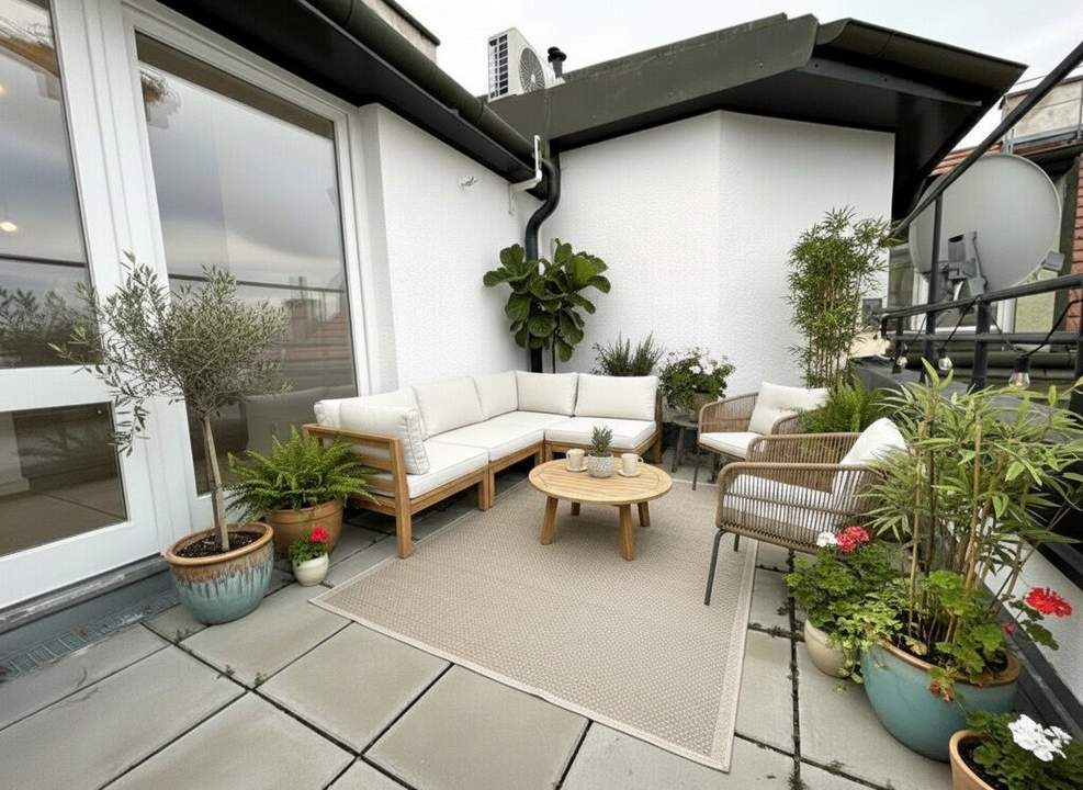 1030! Wunderschönes 3-Zimmer DG mit S/W-Terrasse und 2 Bädern! ERSTBEZUG NACH GENERALSANIERUNG!