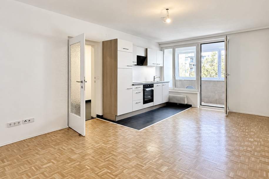 Pärchen-Hit Erstbezug, Innenhof-Grünruhelage, 350m zur U3: moderne 3-Zimmer, XXL-Regendusche, Loggia, Wohnung-miete, 1.206,00,€, 1160 Wien 16., Ottakring