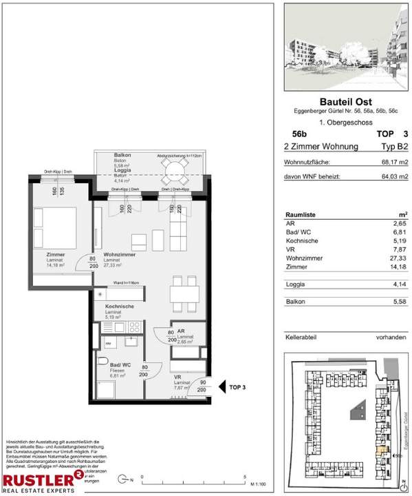 Bis zu 3 Monate MIETFREI - Stillvolle 2-Zimmerwohnung mit Balkon