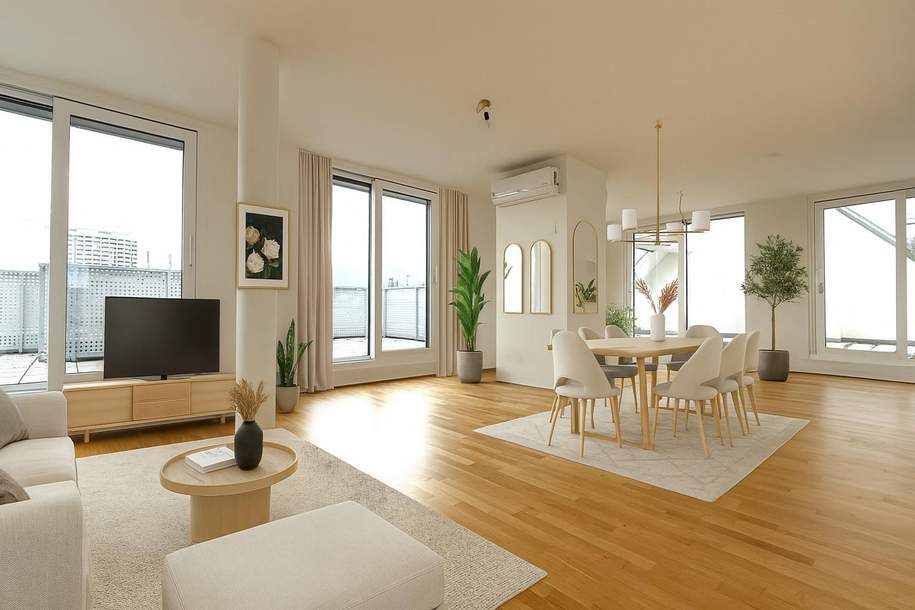 HIGH-LEVEL-PENTHOUSE mit POOL am Dach und DIREKTLIFT!!! 140m² TERRASSENFLÄCHE!!!, Wohnung-miete, 3.795,00,€, 1160 Wien 16., Ottakring
