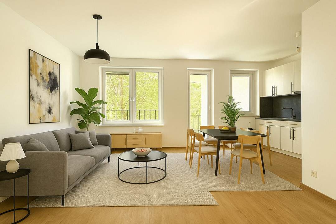 Erstbezug nach Sanierung: 3 Zimmer Wohnung mit Balkon und Garage